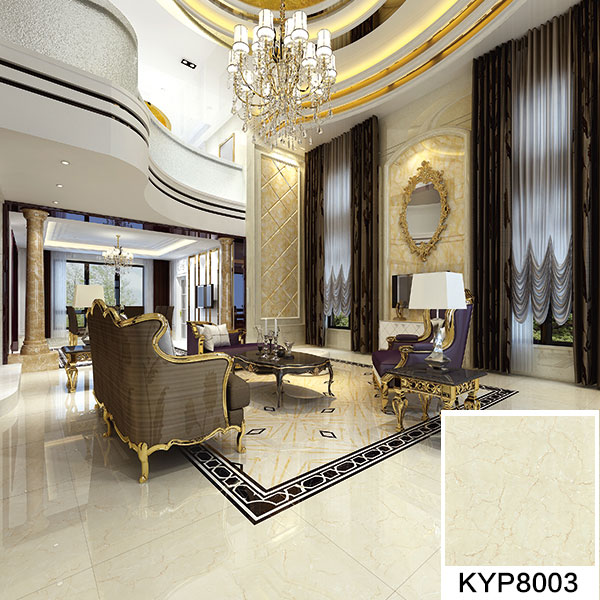 凯发K8国际大理石瓷砖：：金线莎安娜KYP8003 铺贴效果