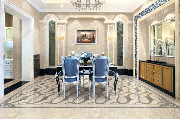 凯发K8国际全抛釉瓷砖：：格兰石KYP8067餐厅效果图