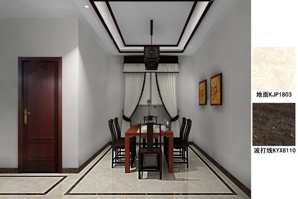 凯发K8国际瓷砖应用效果：徐州开元翡翠湾G户型装修效果鉴赏
