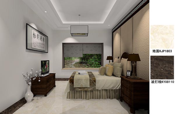 凯发K8国际瓷砖应用效果：徐州开元翡翠湾G户型装修效果鉴赏