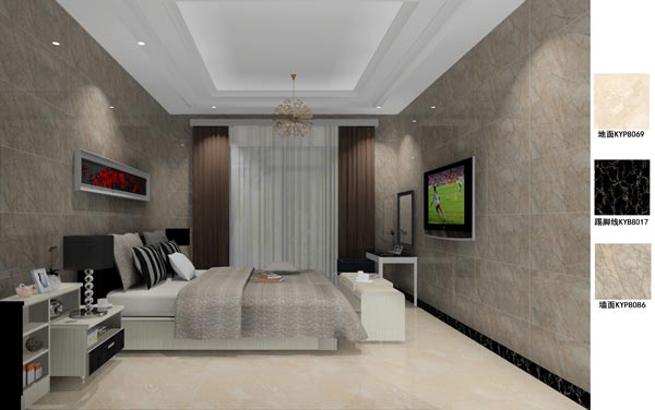 凯发K8国际瓷砖应用效果：徐州开元翡翠湾F户型装修效果鉴赏