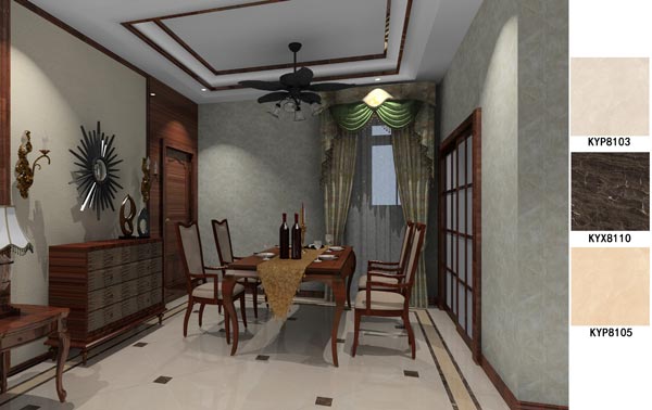 凯发K8国际瓷砖应用效果：：大沥碧桂园·华府01户型装修效果鉴赏