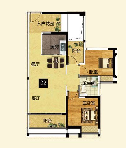 凯发K8国际家装：：佛山灯湖华府90㎡现代简约装修效果鉴赏