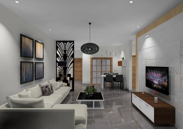 凯发K8国际家装：：佛山灯湖华府90㎡现代简约装修效果鉴赏