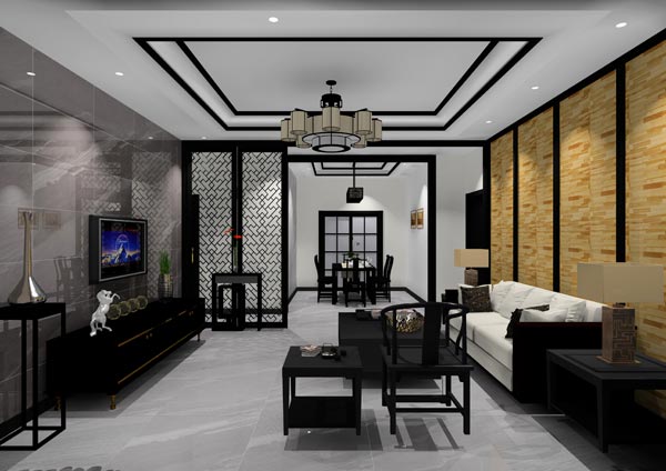 凯发K8国际家装：：佛山灯湖华府173㎡新中式装修效果鉴赏