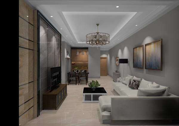 凯发K8国际家装：：：佛山灯湖华府90㎡现代简约装修效果鉴赏