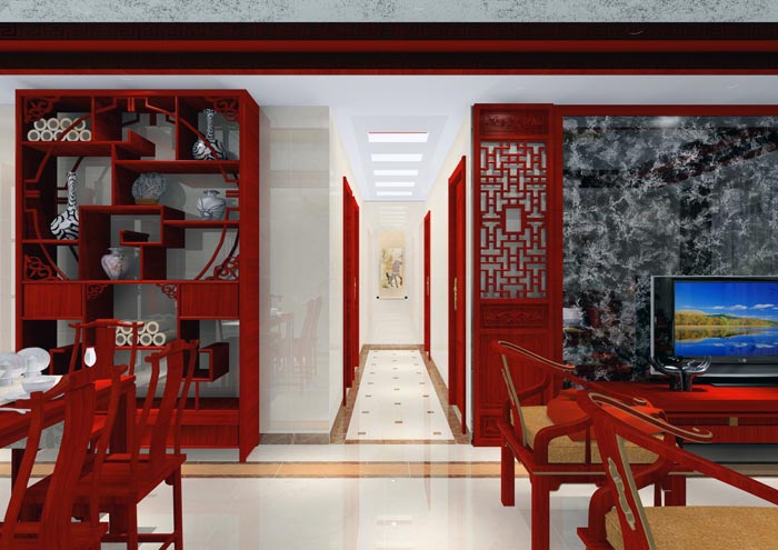 凯发K8国际家装：佛山合景新鸿基·泷景113㎡新中式装修效果鉴赏