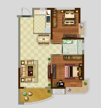 凯发K8国际家装：佛山丹灶桂丹颐景园74㎡简约现代装修效果鉴赏