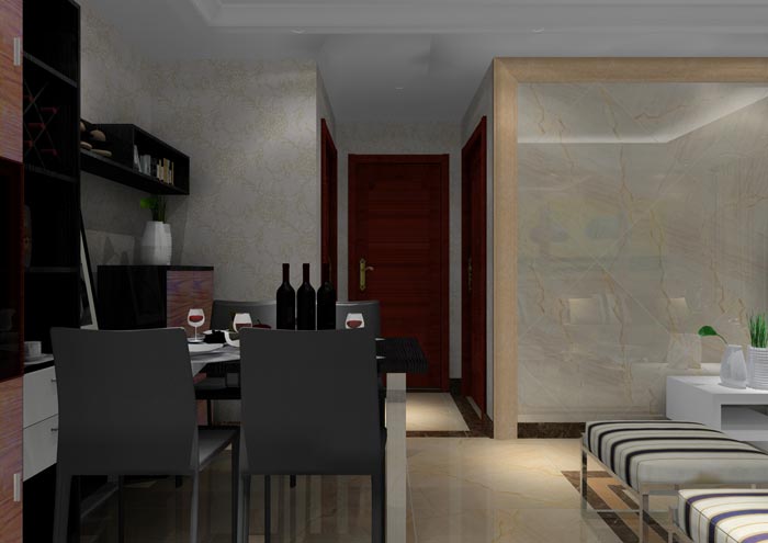 凯发K8国际家装：佛山丹灶桂丹颐景园74㎡简约现代装修效果鉴赏