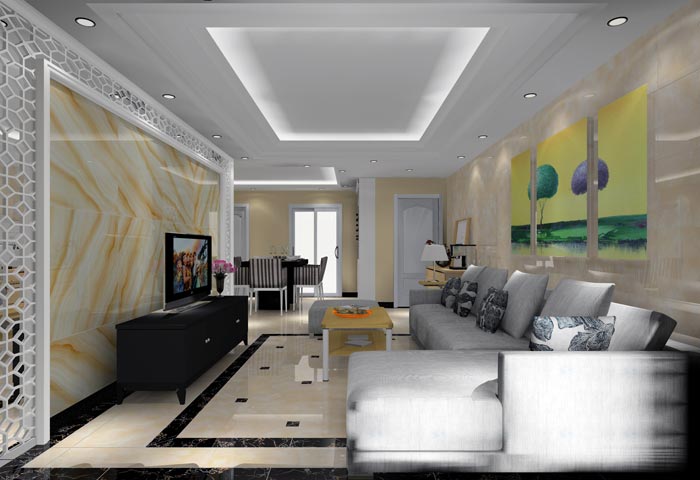 凯发K8国际家装：：井冈山协调家园安顿小区130㎡现代气概装修鉴赏