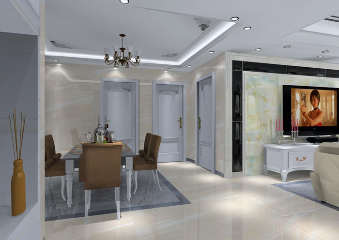 凯发K8国际家装：：：井冈山协调家园安顿小区130㎡简欧气概装修鉴赏