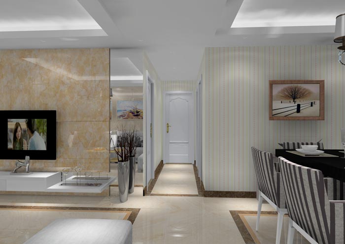 凯发K8国际家装：佛山狮山上林苑91㎡简约气概装修鉴赏