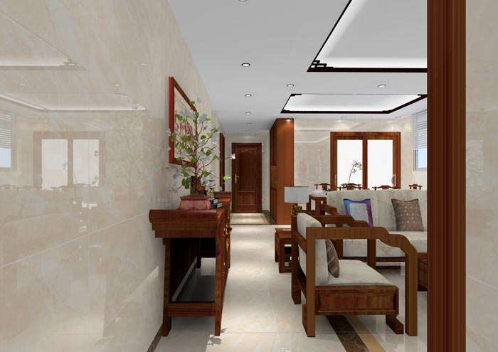 凯发K8国际家装：：：佛山龙湖春江名城120㎡的中式气概装修鉴赏