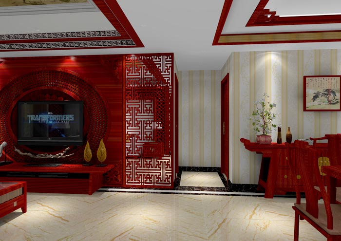 凯发K8国际家装：：佛山佛山容桂颐澳花园112㎡的中式气概装修鉴赏