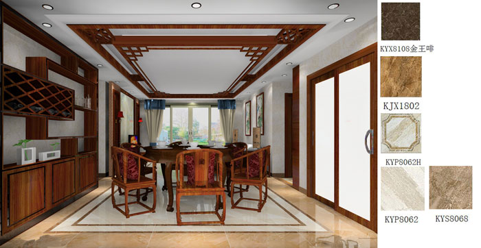 凯发K8国际家装：：：佛山禅城怡翠晋盛花园133㎡的中式气概装修鉴赏