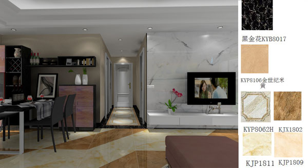 凯发K8国际家装：佛山禅城怡翠晋盛花园100㎡的现代气概装修鉴赏