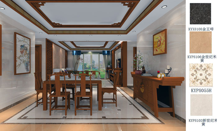 凯发K8国际家装：佛山禅城怡翠晋盛花园132㎡的中式气概装修鉴赏