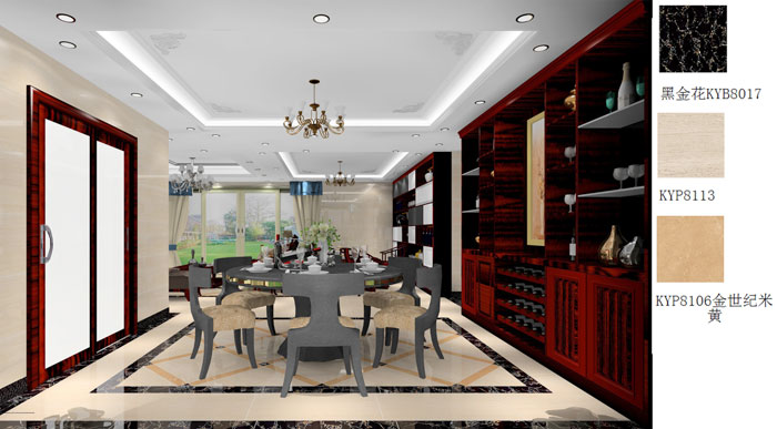 凯发K8国际家装：佛山禅城怡翠晋盛花园196㎡的欧式气概装修鉴赏