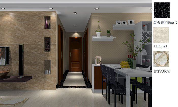 凯发K8国际家装：佛山禅城怡翠晋盛花园91㎡的现代气概装修鉴赏