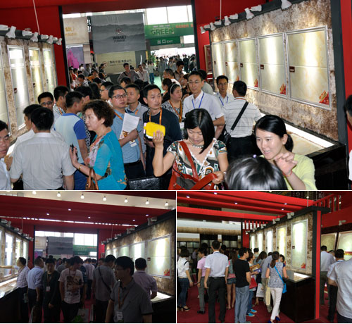 凯发K8国际首创微晶瓷片展示区人群火爆